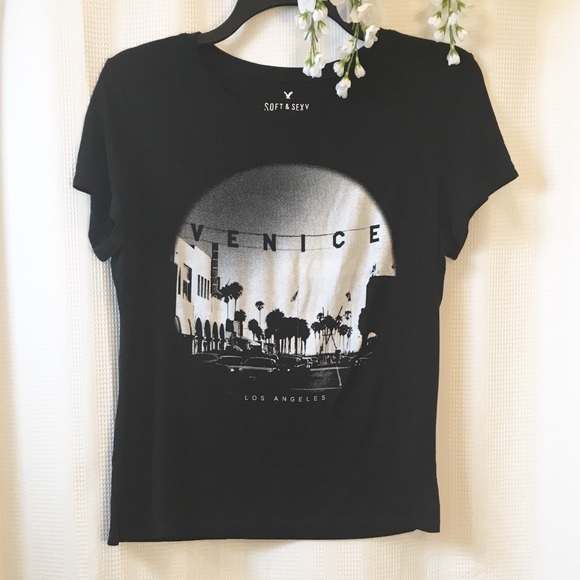 American Eagle Outfitters Tops - AEO• soft & sexy graphic tee• medium
